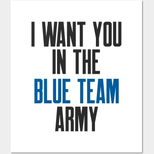 Cybersecurity I Want You in The Blue Team Army Funny Slogan Posters and Art